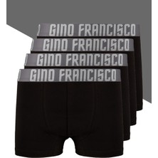 Gino Francisco Pamuklu Esnek 4'lü Kutusuz Comfort Gri Erkek Boxer - Mood Collection