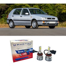 Photon Vw Golf 3 Uzun+Kısa Far Ampulü H4 Duo Yeni Seri Beyaz 1993-1999