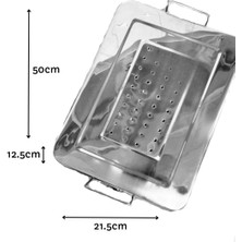 Barışhan Medikal Çim Matsız Kilitli Metal Sterilizasyon Konteyneri 50X21.5X12.5 cm Laboratuvar Eğitim Materyali