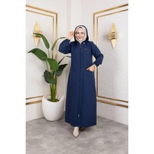 Nevayla Moda Kapüşonlu Kapitone Mont / LACIVERT-M104