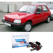 Photon Peugeot 205 Uzun+Kısa Far Ampulü H4 Ultimate Yeni Seri Beyaz 1986-1998