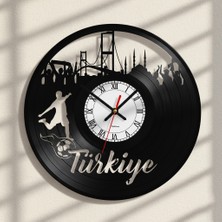 Craftverse Türkiye Futbol Temalı El Yapımı Plak Duvar Saati