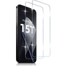 Elixem Xiaomi Mi 15T Xiaomi Mi 15T Pro Uyumlu 9H Düz Şeffaf Ekran Koruyucu Temperli Cam
