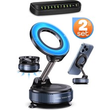 Telvesse Numaratör + Magnetpro Ayarlanabilir Araç Içi Masa Üstü Vakumlu Mıknatıslı Telefon Tutucu Siyah