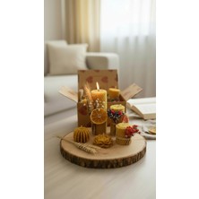 Nefha Candle Doğal Sarma Balmumu Mum 5 Li Set
