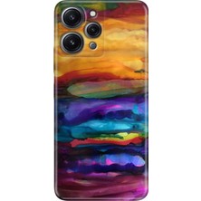 Grabono Xiaomi Redmi 12 Kılıf Renkli Desenli Baskı Silikon Uv Sulu Boya