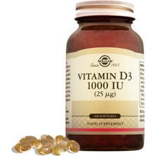 Solgar Vitamin D3 1000IU 100 Kapsül