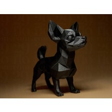 Linova Geometrik Şivava Köpeği Heykel Biblo Dekoratif Obje