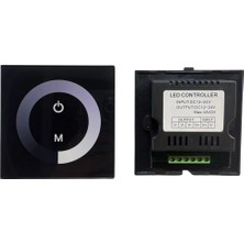 Powerr Led Aydınlatma 12V - 24V 8A Duvar Tipi Gömme Dokunmatik Cam Panel Tek Renk LED Dimmer