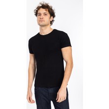 Villager & Son Tshırt V&s 25K Bambu O Yaka Erkek (M&c) Siyah
