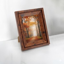 Efemark Preefemark Premium Serisi 15 * 20 cm Ahşap Resim Çerçevesi Kahverengi