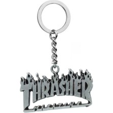 Herşey Nota Alev Desenli Kaykay Anahtarlık Street Tarzı Unisex