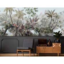 Grown Palmiye ve Eğrelti Otları Tropikal Duvar Kağıdı