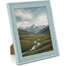 Efemark Premium Serisi 15 * 20 cm Ahşap Resim Çerçevesi Açık Mavi
