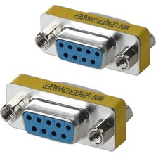 Wishora Store Db9 Dişi - Dişi Mini Cinsiyet Değiştirici Bağlayıcı Adaptör Konektörü 2'li Paket