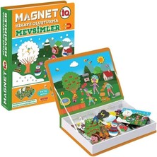 Wishora Store Diytoy, Manyetik Mevsimler, Magnet Hikaye Oluşturma, Eğitici Puzzle