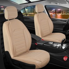 Castor Otomotiv Castor Volkswagen Touran Uyumlu Lüx Deri Oto Koltuk Kılıfı Ön Arka Takım Giydirme Model Bej