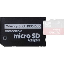 Wishora Store Mikro Sd Memory Stick Pro Duo Kart Okuyucu Psp ile Uyumlu Ms Pro Duo Kartı Adaptörü Tek Yuvalı Tf Bellek Mini Sd Kart Dönüştürücü