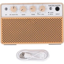 Wishora Store Taşınabilir Elektro Gitar Bas Amplifikatör Şarj Edilebilir Mini Uygulama Amp Temiz Sürücü Kanalları Bt Aux Giriş Kulaklık Çıkışı Kapalı Açık Müzisyenler