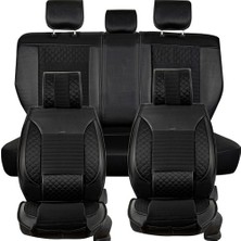 Castor Otomotiv Castor Dacia Duster Lüx Deri Oto Koltuk Kılıfı Ön Arka Takım (Elit) Tam Siyah