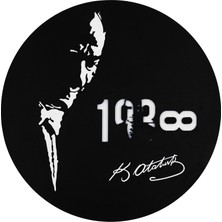 ldwood Atatürk 01 / Katmanlı Ahşap Tablo / Çerçevesiz / El Boyaması