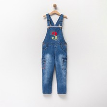 Overdo Erkek Çocuk Nakışlı Kot Salopet / Bahçıvan