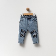 Overdo Erkek Çocuk Nakışlı Kot Pantolon
