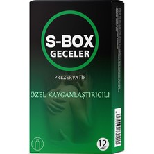 S-Box Sbox Geceler Özel Kayganlaştırıcılı 12'li Prezervatif