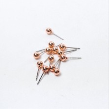 Roz Renk Metal Top Küpe 50 Gram
