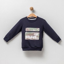 Overdo Erkek Çocuk %100 Pamuklu Kamuflaj Cepli Sweatshirt