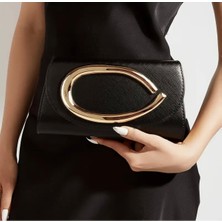 Bacoss KADI+C43:AQ43N Metalik Aksanlı Clutch El Çantası (BC-1229)