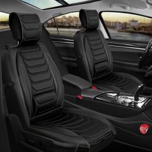 Castor Otomotiv Castor  Kia Carnival Uyumlu Lüx Deri Oto Koltuk Kılıfı Ön Arka Takım Bursa Serisi Siyah