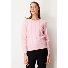 On Triko Sıfır Yaka Püskül Detaylı Triko Kazak 65306