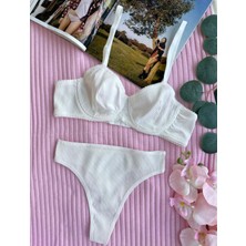 Hama Love Kadın Beyaz Penye Iç Çamaşır Takımı