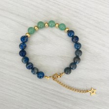 MK Tasarım Gerçek Apatit - Aventurin Taşı Bileklik (A+ Kalite ) MKT2025026