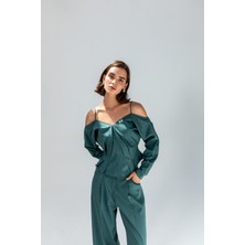 Kameya Askı Pileli Bluz 25S10735