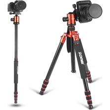 CoverZone Z818 Zomei |165 cm Maks Yükseklik, Profesyonel Fotoğraf Tripodu 360° Panoramik Bilye Başlık, 13 kg Taşıma, Monopod Dönüşümü, Hızlı Çıkarma Plakası, Telefon Tutucu + Kumanda