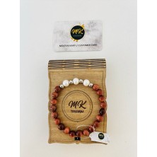 MK Tasarım Gerçek Kahve Yıldız Taşı-Gerçek Inci Bileklik | Mktasarım Özel Tasarım Kutusunda|özel Müşteri Kartlı