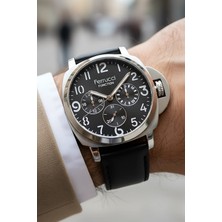 Ferrucci Siyah Renk, Deri Kordon, Function Erkek Kol Saati+Bileklik Siyah-Gümüş ZMFER158