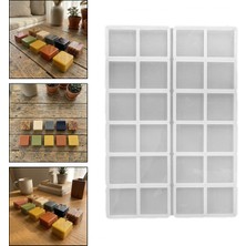 Tahtakale Toptancı Epoksi Silikon Kalıp Kare Anahtarlık Kalıbı 5 cm 20 Li