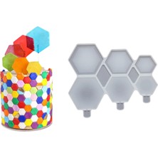 Tahtakale Toptancı Silikon Kalıp Beşgen Model Bombeli ve Düz Şeker Lolipop Kalıbı 6 Lı