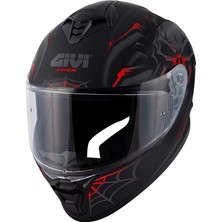 GIVI 50.X ARACHNO MAT SİYAH-KIRMIZI KASK