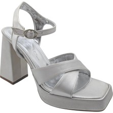 Çiğdem Kundura Nyvella-1 | Kadın Platform Topuklu Ayakkabı - Beyaz - 35