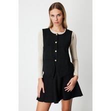 On Triko Dokulu Torba Cepli Yelek  65916