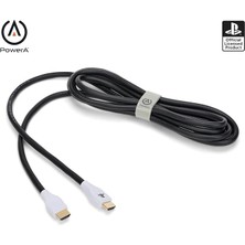 Wishora Store Playstation 5 Için Powera Ultra Yüksek Hızlı HDMI Kablosu, Beyaz/siyah