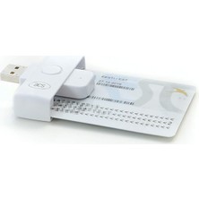 Wishora Store ACR39U-N1 Pocketmate Iı, USB Çip Kart Okuyucu, Akıllı Kart Okuyucu, Küçük Katlanabilir (Beyaz)
