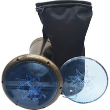 Wishora Store Mısır El Sanatları Darbuka Profesyonel, 42 Cm, 6 Cıvata, Metalize Alüminyum, Kılıf ve Yedek Yama Ile, Paslı Altın