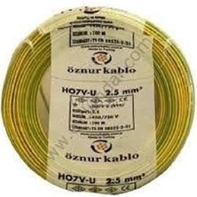 Wishora Store Kablo 2,5 Mm2 Nya Tek Damar Sarı Yeşil
