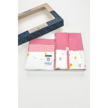 Sezgibaby Kız Bebek Battaniye + 5'li Ağız Mendili %100 Pamuk