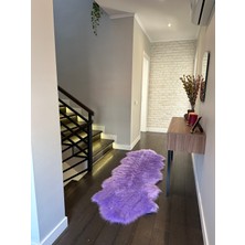 Doğuş Peluş Halı A Post Lila Yumuşak Dokulu Peluş Halı Çift Kafa Post